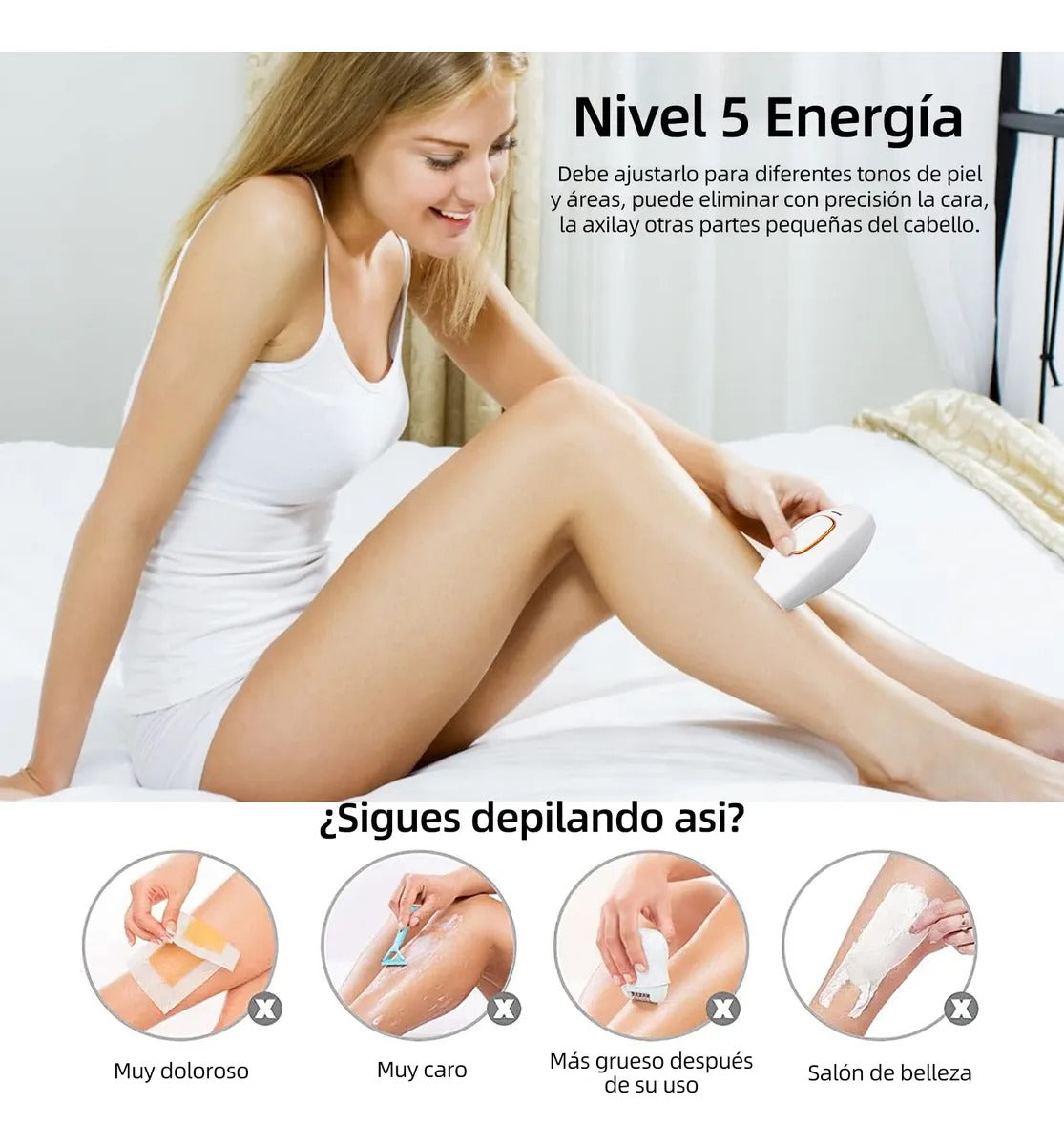 Depiladora Láser Hairless de luz  I.P.L