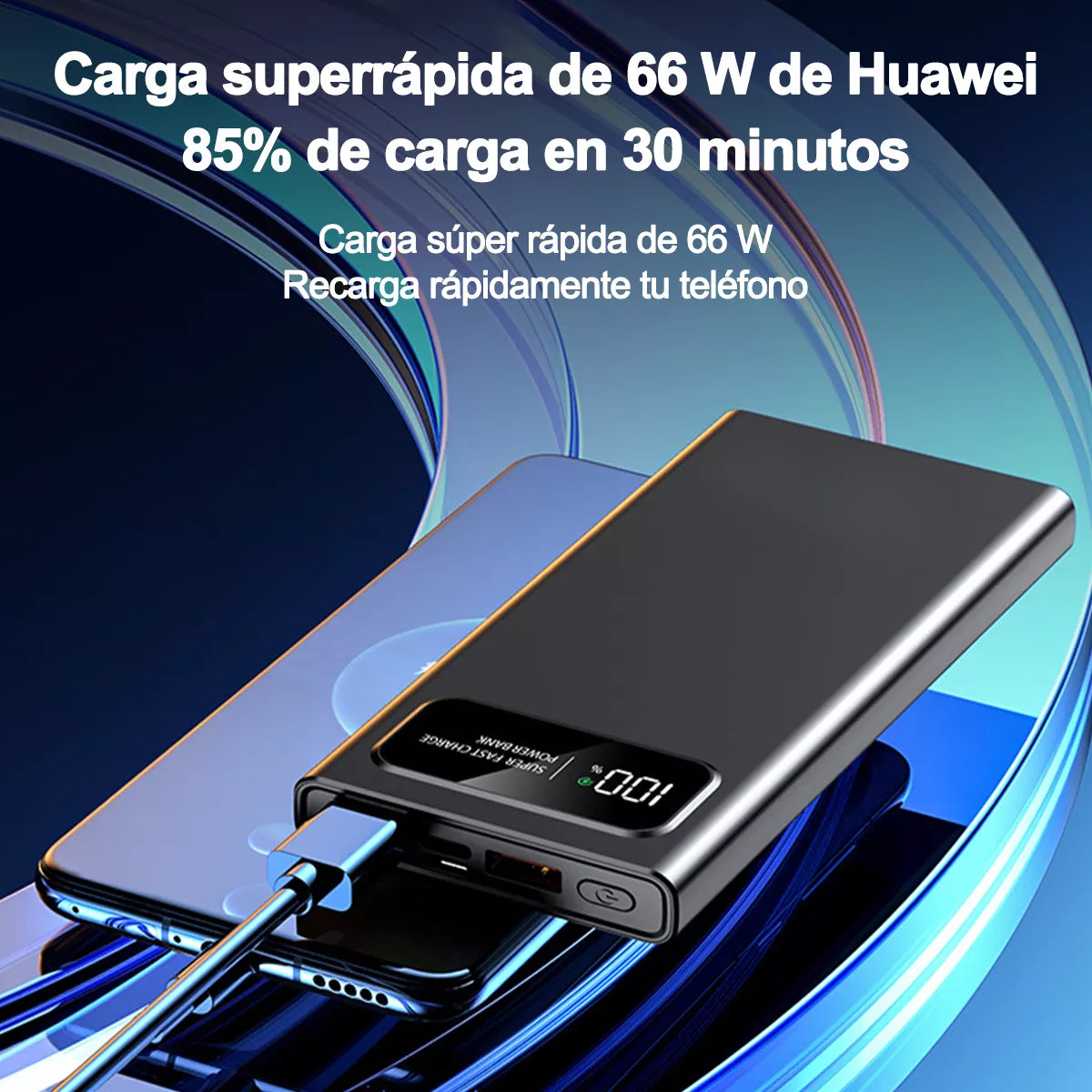 Batería Power Bank 10.000 MAH 15 W.