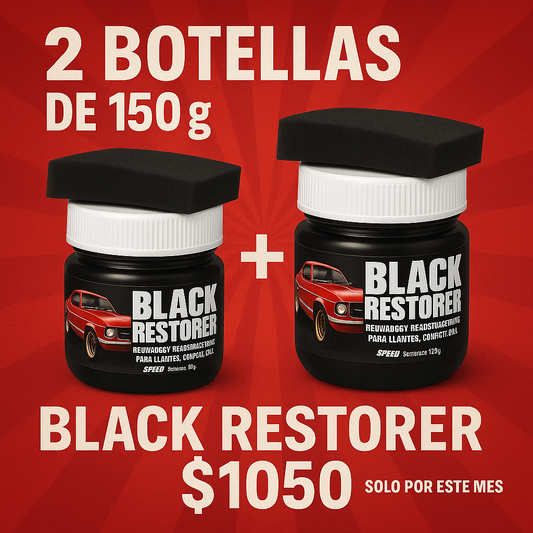 Promocion 2 BOTES DE 150 GR C/U x $1050  Resanador de Plasticos  Negros